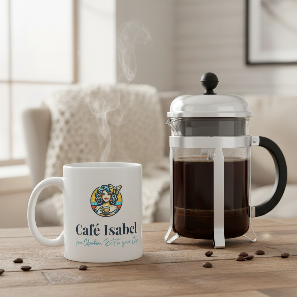 Café Isabel Mug with French Press