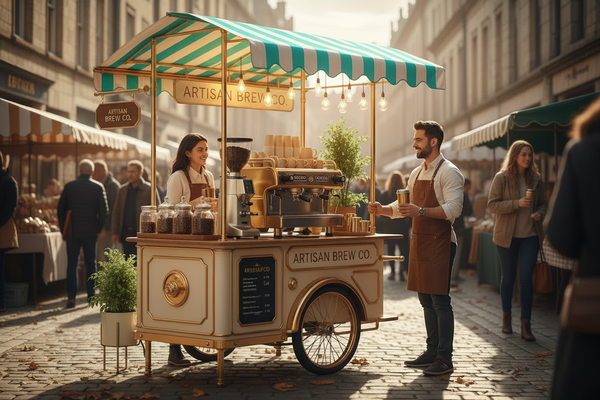 Modern Casual Mobile Coffee Cart